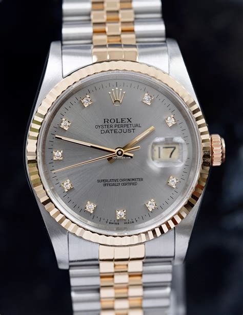 rolex datejust 36 bicolor diamond